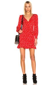 Alexachung Double Tie Wrap Dress In Floral,red