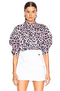 Calvin Klein 205w39nyc Leopard Jacket In Animal Print,blue,orange