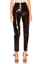 Zeynep Arcay High Waisted Patent Leather Pants In Purple