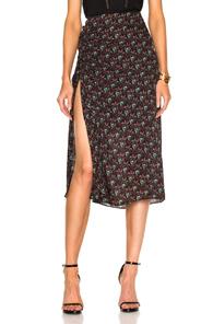 A.l.c. Devon Skirt In Black,green,floral,red