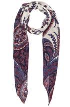 Isabel Marant Etoile Fay Flower Foulard Scarf In Blue,green,stripes