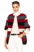 Isabel Marant Etoile Fimo Blanket Coat In Red,stripes