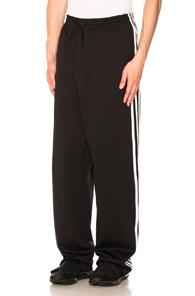 Y-3 Yohji Yamamoto 3-stripes Wide Pants In Black