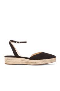 Paul Andrew Suede Rhea Espadrilles In Black