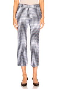 Silvia Tcherassi Leira Pant In Blue,plaid