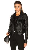 Rick Owens Vegetal Leather Classic Biker Jacket In Black