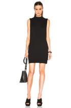 T By Alexander Wang Jersey Cut Out Sweater Dress In Black