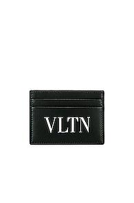 Valentino Logo Card Holder In Black