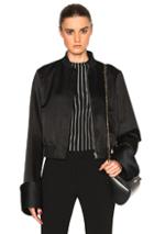 Protagonist Exaggerated Sleeve Bomber Jacket In Black