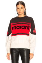 Isabel Marant Etoile Gallian Sweater In Red,gray