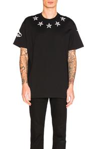 Givenchy Star Tee In Black