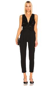Zuhair Murad Bow Belt Jumpsuit In Black