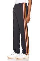 Wales Bonner Crochet Stripe Trackpants In Black,red,orange