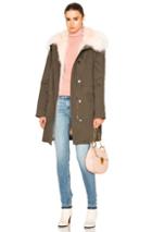 Army By Yves Salomon Reversible Classic Parka Jacket In Green