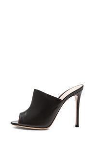 Gianvito Rossi Leather Mule Heels In Black