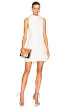 Brandon Maxwell Sleeveless Dress With Layered Collar In White