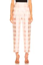 Brock Collection Check Trouser In Pink,plaid