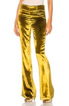 Galvan Panne Velvet Trousers In Yellow