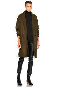 Isabel Marant Filipa Cashmere Coat In Green