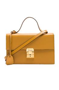 Mark Cross Cross Grain Downtown Bag In Yellow