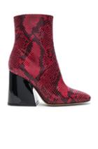 Maison Margiela Block Heel Boot In Red,animal Print