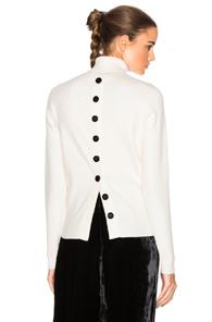 Victoria Victoria Beckham Open Back Sweater In White