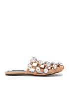 Alexander Wang Jeweled Suede Amelia Slides In Neutrals