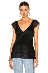 3.1 Phillip Lim Flutter Top In Black