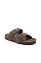 Rick Owens X Birkenstock Suede Arizona In Brown