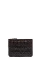 Comme Des Garcons Star Embossed Pouch In Black
