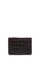 Comme Des Garcons Star Embossed Pouch In Black