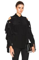 Jonathan Simkhai Tie Sleeve Top In Black