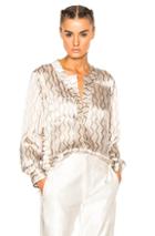 Isabel Marant Simon Blouse In Abstract,neutrals,white