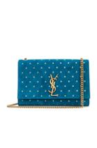 Saint Laurent Medium Kate Monogramme Bag In Blue,metallic,stars