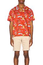 Aime Leon Dore Block Party Leisure Shirt In Novelty,red