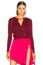 Y Project Double Front Cardigan In Red