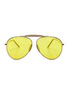 Acne Studios Howard Sunglasses In Metallics,yellow