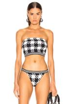 Solid & Striped Bella Bikini Top In Black,plaid,white