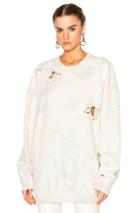 Faith Connexion Destroyed Oversized Sweater In Gray,ombre & Tie Dye