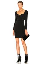 T By Alexander Wang Long Sleeve Fitted Dress In Black