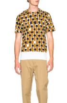 Marni Printed Regular Fit Tee In Abstract,yellow,white