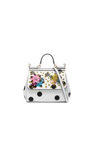 Dolce & Gabbana Medium Sicily Bag In White,floral,geoemtric Print