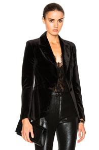 Nicholas Velvet Tuxedo Jacket In Black