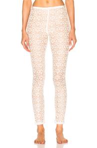 Stella Mccartney Cotton Lace Leggings In Neutrals