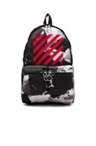 Off-white Liquid Spots Backpack In Abstract,black,stripes