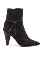 Isabel Marant Nerys Velvet Boots In Black