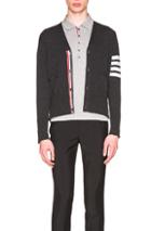 Thom Browne Classic Cashmere Cardigan In Gray