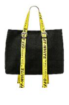 Off-white Canvas Tote Bag In Black,yellow