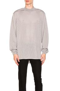 Fear Of God Mesh Long Sleeve Tee In Gray
