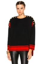 Alexander Mcqueen Oversized Sweater In Black,red